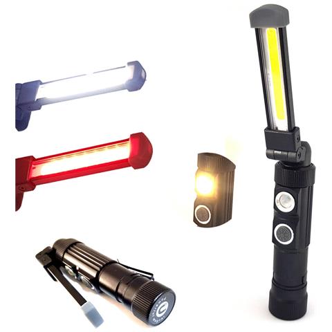 Mini Torcia Ricaricabile Usb Led Cob Magnetica Luce Lampada Lavoro Te-b0097 - Foto 1