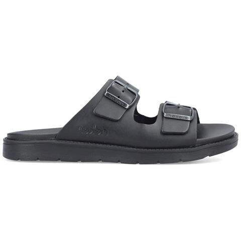 Black Casual Open Slippers Ciabatte Sintetico E Tessile Scarpe Uomo Nero Eu 42, 24290-00 - Foto 2