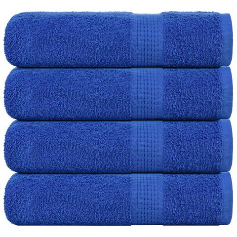 Asciugamani 4 Pz Blu 50x100 Cm 360 G /m 100% Cotone - Foto 1
