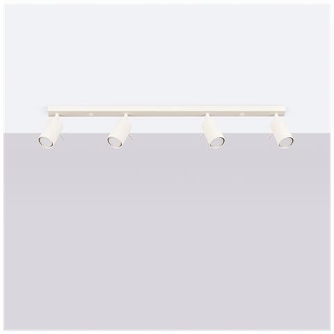 Lampada Da Soffitto Ring 4l Beige Sl. 1498 - Moderno Lampada Da Soffitto Beige 17x81x6 Cm - Foto 2