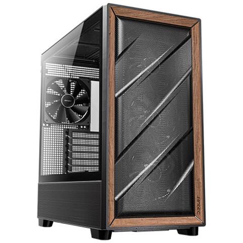 0-761345-10133-2 computer case Midi Tower Nero, Legno - Foto 1