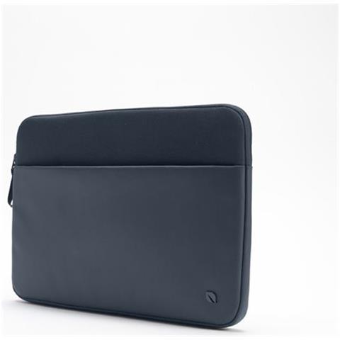 Custodia In Poliestere Con Zip Per Macbook Pro 14 Pollici, Blu Marine - Foto 4