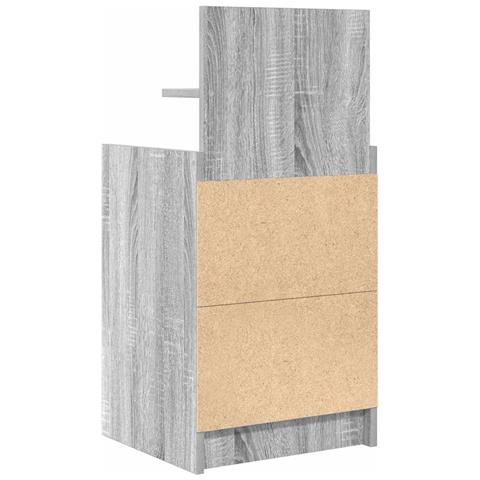 Comodini con 2 Cassetti 2 pz Grigio Sonoma 38x34x80 cm - Foto 9