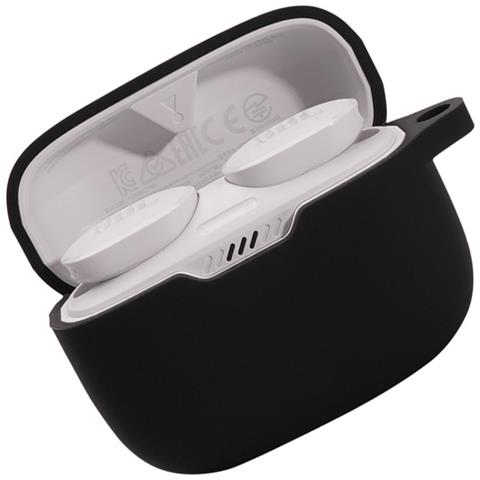 Custodia Protettiva Per Auricolari Jbl T130nc Tws Con Moschettone Black - Foto 2