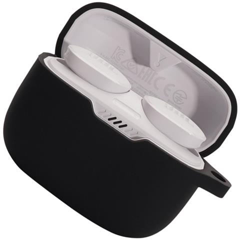 Custodia Protettiva Per Auricolari Jbl T130nc Tws Con Moschettone Black - Foto 3