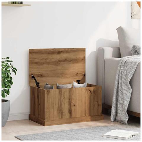 Scatola Portaoggetti Artigianale 70x40x38 Cm Legno Multistrato - Foto 3