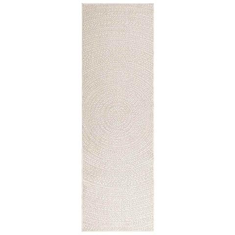Tappeto Zizur Crema 80x250 Cm Aspetto Iuta Interni Ed Esterni - Foto 3