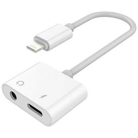 Adattatore Lightning Maschio A Minijack 3,5 Mm E Lightning. Consente Di Caricare E Ascoltare Musica Simultaneamente. - Foto 1