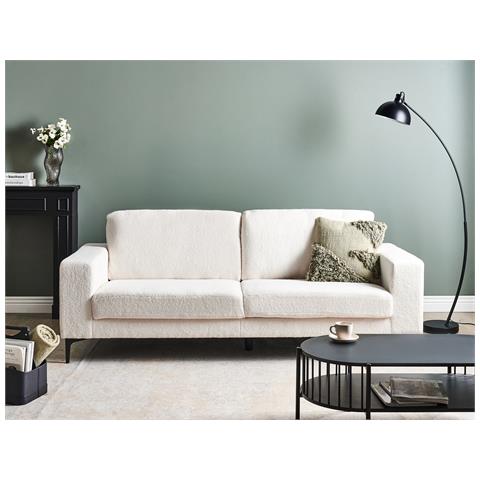 Divano 3 Posti Vadstena Bouclé Bianco Sporco - Foto 1