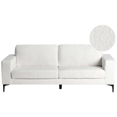Divano 3 Posti Vadstena Bouclé Bianco Sporco - Foto 2