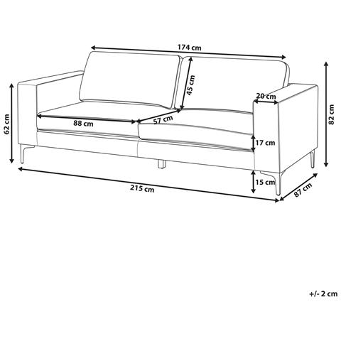 Divano 3 Posti Vadstena Bouclé Bianco Sporco - Foto 8