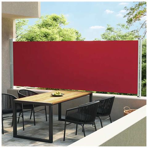 Lusso Casadino -  Tenda Laterale Retrattile Per Patio 600x160 Cm Rossa - Foto 8
