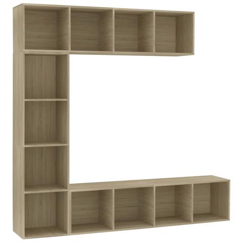 Lusso Casadino -  Set Mobili Libreria/porta Tv 3 Pz Rovere Sonoma 180x30x180 Cm - Foto 1