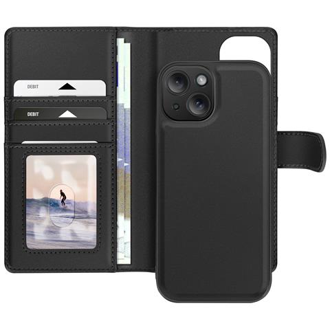 Custodia Per Iphone 15 Con Cover Rimovibile, Nero - Foto 1