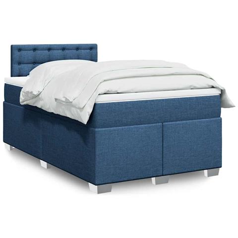 Giroletto a Molle con Materasso Blu 120x190 cm in Tessuto - Foto 2