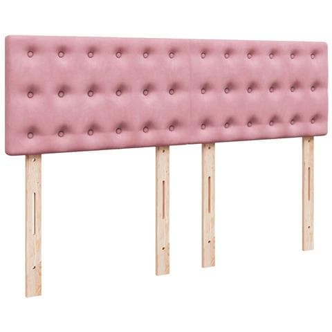 Struttura Letto Pouf con Materasso Rosa 140x190 cm in Velluto - Foto 9