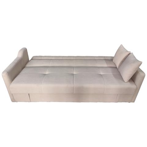 Adare Divano Letto Con Scatola In Velluto A Coste Beige 3 Posti - Foto 2