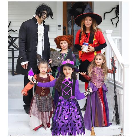 Costume Da Strega Travestimento Per Halloween Strega Viola 9-10 Anni L - Foto 5