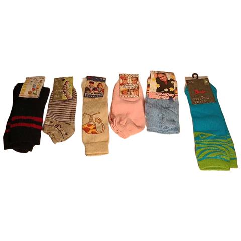 Set Di 6 Paia Di Calzini Per Bambini Vari Colori E Fantasie Diverse Taglie - Foto 1