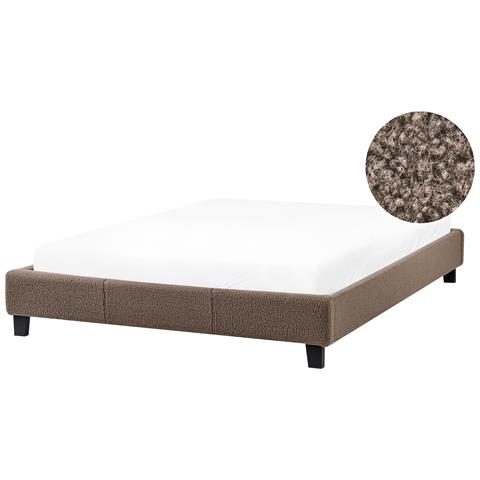 Letto Senza Testata Bouclé Roanne 140 X 200 Cm Tortora - Foto 2