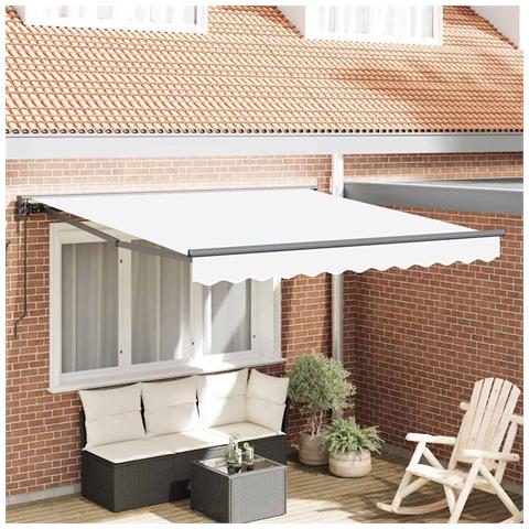 Tenda Retrattile Bianco 350x250 cm Tessuto - Foto 2