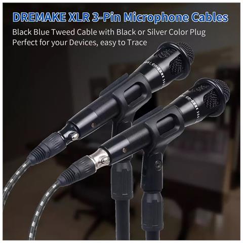 Cavo Di Prolunga Xlr Maschio-femmina - Compatibile Con Microfono, Mixer, Amplificatore E Altoparlante  5 M - Foto 6