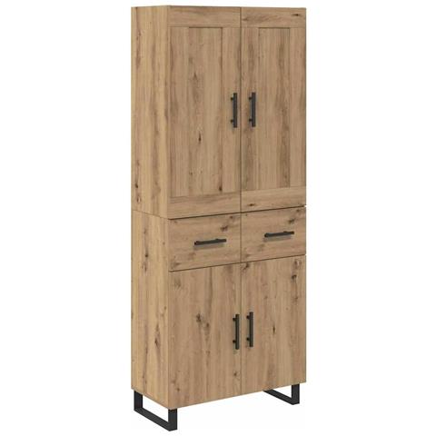 Credenza con cassetto Rovere artigianale 69,5 x 34 x 180 cm - Foto 1