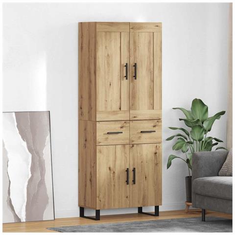 Credenza con cassetto Rovere artigianale 69,5 x 34 x 180 cm - Foto 2
