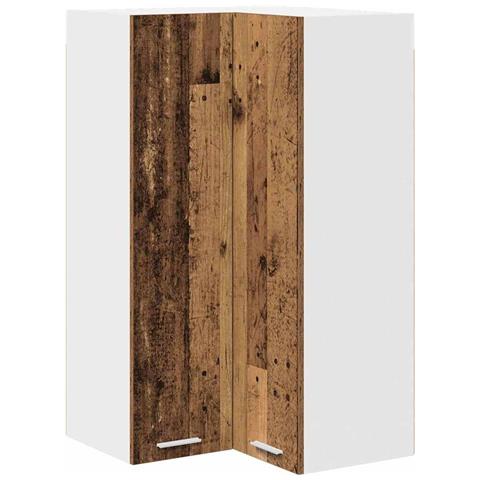 Armadio pensile Riga Legno Antico e Bianco 57 x 57 x 100 cm - Foto 1