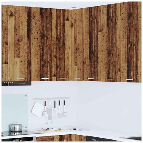 Armadio pensile Riga Legno Antico e Bianco 57 x 57 x 100 cm - Foto 2