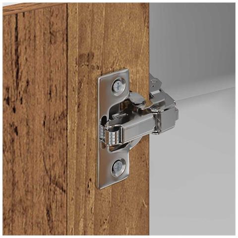 Armadio pensile Riga Legno Antico e Bianco 57 x 57 x 100 cm - Foto 9