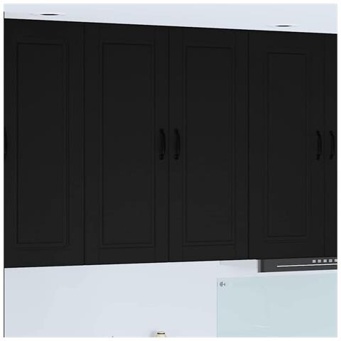 Pensile cucina Nero 80 x 31 x 100 cm Legno multistrato - Foto 2