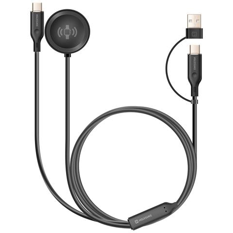 Cavo Di Ricarica 2 In 1 Magnetico /usb-c 60w Per Galaxy Watch E Smartphone, Nero - Foto 1