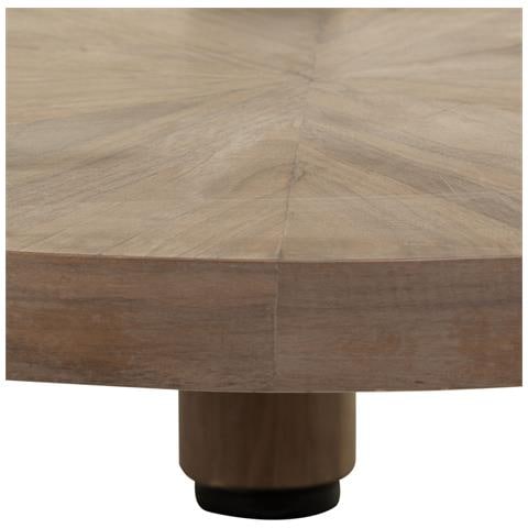Tavolino Da Salotto In Legno E Metallo Marrone D110x46 - Foto 8