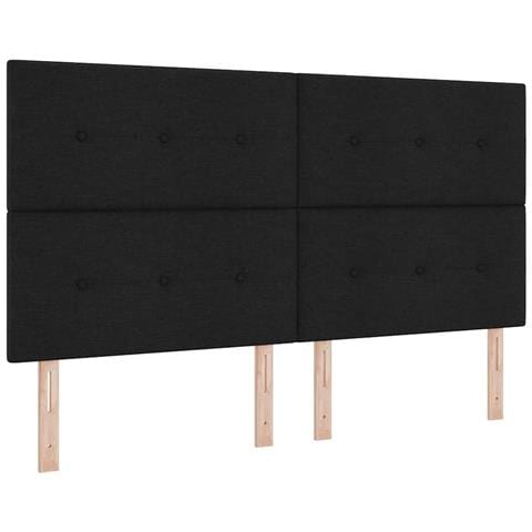 Testiera LED con luci a strisce a LED Nero 180 cm Poliestere - Foto 1