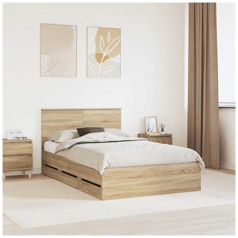 Struttura del letto con cassetto Rovere Sonoma 120 x 200 cm - Foto 2