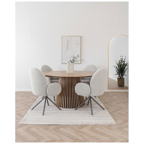 Sedia Lana-beige-tessuto-69x65x91,5 Cm - Foto 8