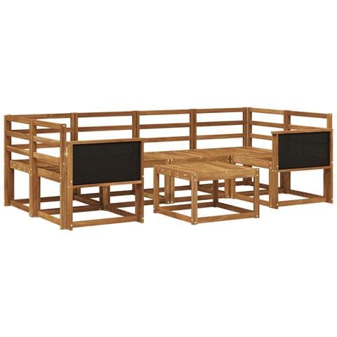 Set di divani da esterno 5 pcs Naturale - Foto 1