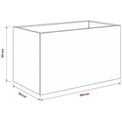 Vaso da giardino 2 pz Nero 100 x 50 x 50 cm - Foto 8