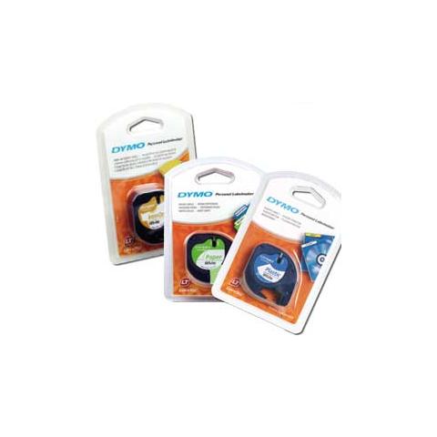 Nastro in Plastica per Etichettatrice Formato 12 mm x 4 m Nero e Bianco - Foto 1