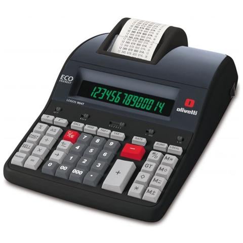 904T Calcolatrice Scrivente Professionale 14 Cifre LCD Stampa Termica - Foto 2