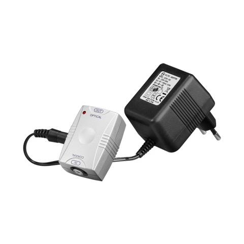 Convertitore Segnale Coassiale Rca In Segnale Ottico Toslink Con Alimentatore - Foto 2