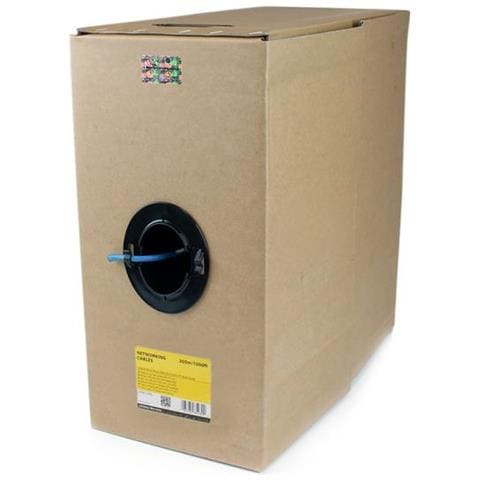 Rotolo in serie di cavi riser UTP solidi CMR Cat6, 304,8 m, colore blu - Foto 1