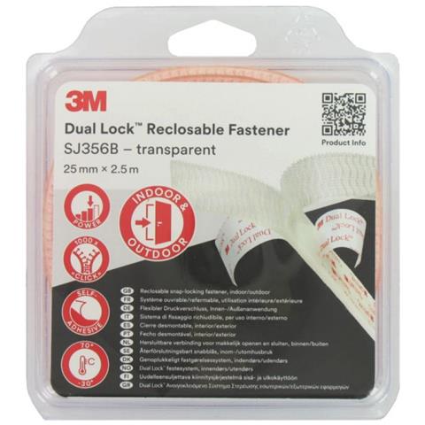 Dual Lock Sistema Apribile E Risigillabile - 25mm X 2,5m - Trasparente - Foto 11