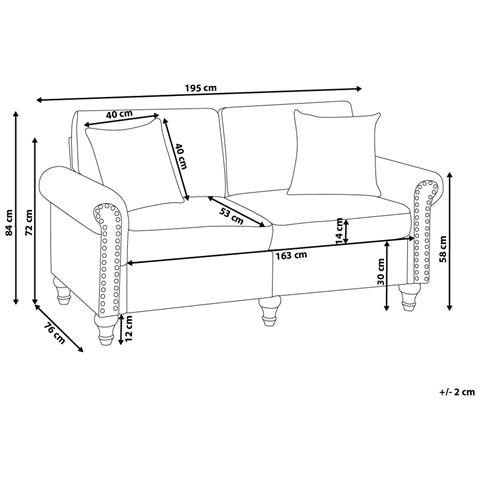 Divano A 3 Posti In Tessuto Grigio Chiaro Otra - Foto 25