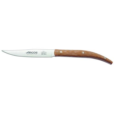 Coltello Bistecca da Tavola - Lama Acciaio Inossidabile Nitrum 110 Mm - Manico Micarta Colore Marrone - Foto 1
