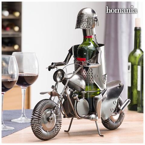 Portabottiglia In Metallo Motociclista By V0300546 - Foto 1