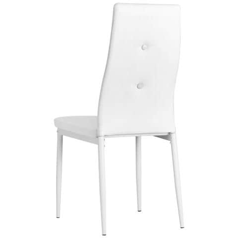 Sedie Sala Da Pranzo 2 Pz Pelle Artificiale 43x43,5x96cm Bianco - Foto 9