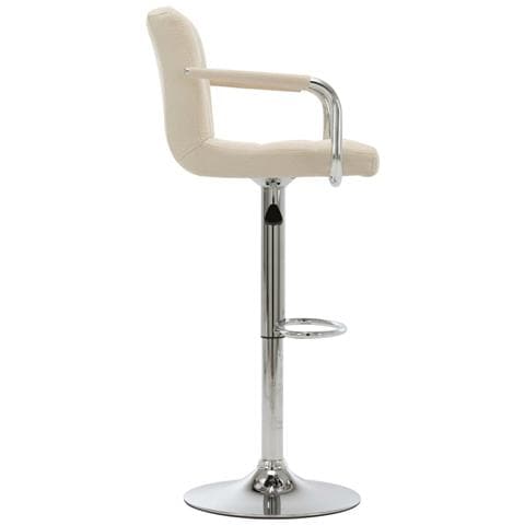 Sedie Da Bar 2 Pz Crema In Tessuto - Foto 2