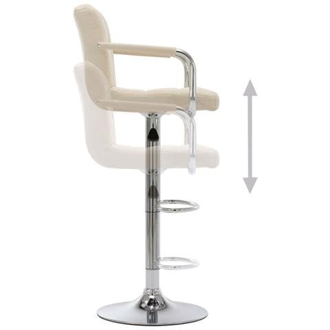 Sedie Da Bar 2 Pz Crema In Tessuto - Foto 8